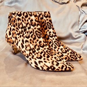 Sam Edelman leopard pony hair booties.